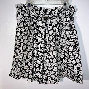 Who What Where,8 linen blend, belted slant pockets, high ruffle waist button zip